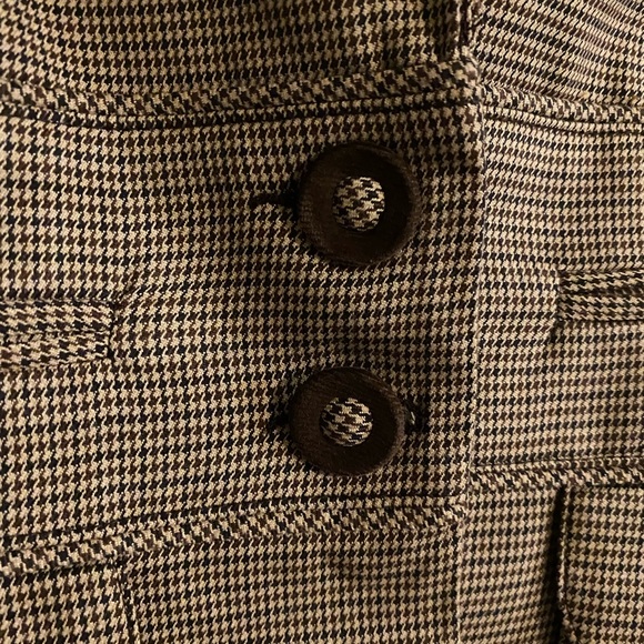 Worn once. Unique brown gingham and corduroy mixed media jacket. - Picture 2 of 8
